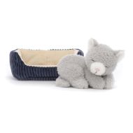 Jellycat Napping Nipper Cat Grey 9x14x10cm