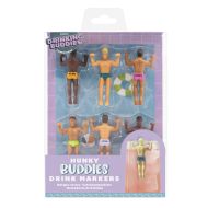 NPW Hunky Buddies Drink Markers 6pcs Set Multi-Coloured 11.9x1.7x16.7cm