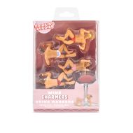 NPW Wine Charmers Drink Markers 4pcs Set Multi-Coloured 11.9x1.7x16.7cm