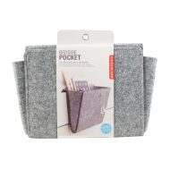 Kikkerland Bedside Pocket Grey 28x22x3.5cm
