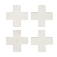 Academy Eliot Coaster 4pcs Set White 11.5x11.5x1cm