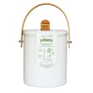 Pebbly Zero Waste Set Cream/Natural Board 23x15x1cm/Paring Knife 20.5cm/Vegetable Bag 24x29cm/Compost Bin 18x18x24.5cm/4.5L