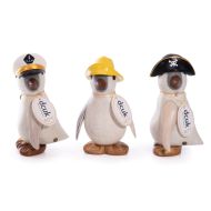 DCUK Seafaring Pengins with Hats-Baby (3 Asst) White & Black 9x7x12cm