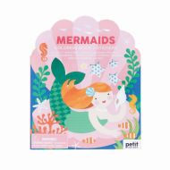 Petit Collage Colouring Book with Sticker - Mermaids Multi-Coloured 15.2x3.2x22.9cm