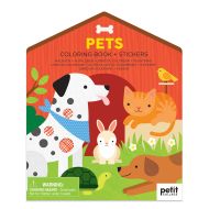 PETIT COLLAGE Colouring Book with Sticker - Pets Multi-Coloured 16.5x0.4x20cm