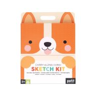 Petit Collage Carry-Along Sketch Kit-Corgi Orange 18x2x24cm