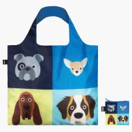 LOQI Stephen Cheetham Dogs Bag Multi-Coloured 50x42cm