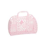 Sun Jellies Retro Basket Small Pink 25x22x11cm