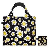 LOQI Smiley Flowers Bag Black 50x42cm