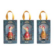 DCUK Traditional Christmas Dinky Ducks 3pcs Assorted 5x6x12cm