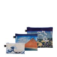 LOQI Museum Zip Pockets 3pcs Set Multi-Coloured 32x25cm/27x20cm/23x13cm