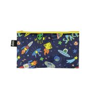 LOQI Kids Space UFO Mini Zip Pocket Multi-Coloured 23x0.5x13cm