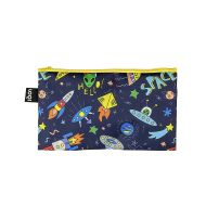 LOQI Kids Space UFO Mini Zip Pocket Multi-Coloured 23x0.5x13cm