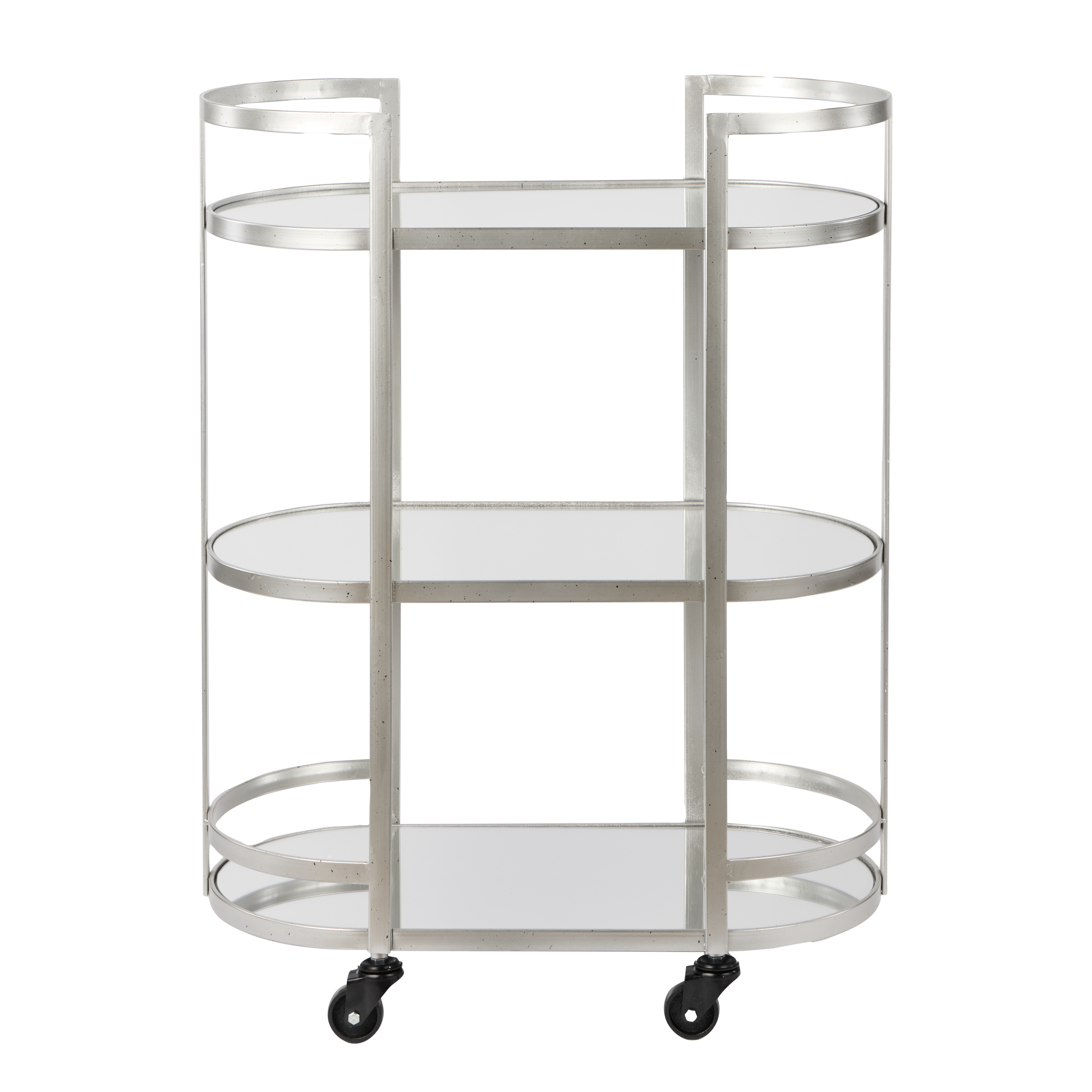 Amalfi Arden Bar Cart Kitchen Wine Alcohol Serving Drinks Trolley Antique Silver - Picture 2 of 6