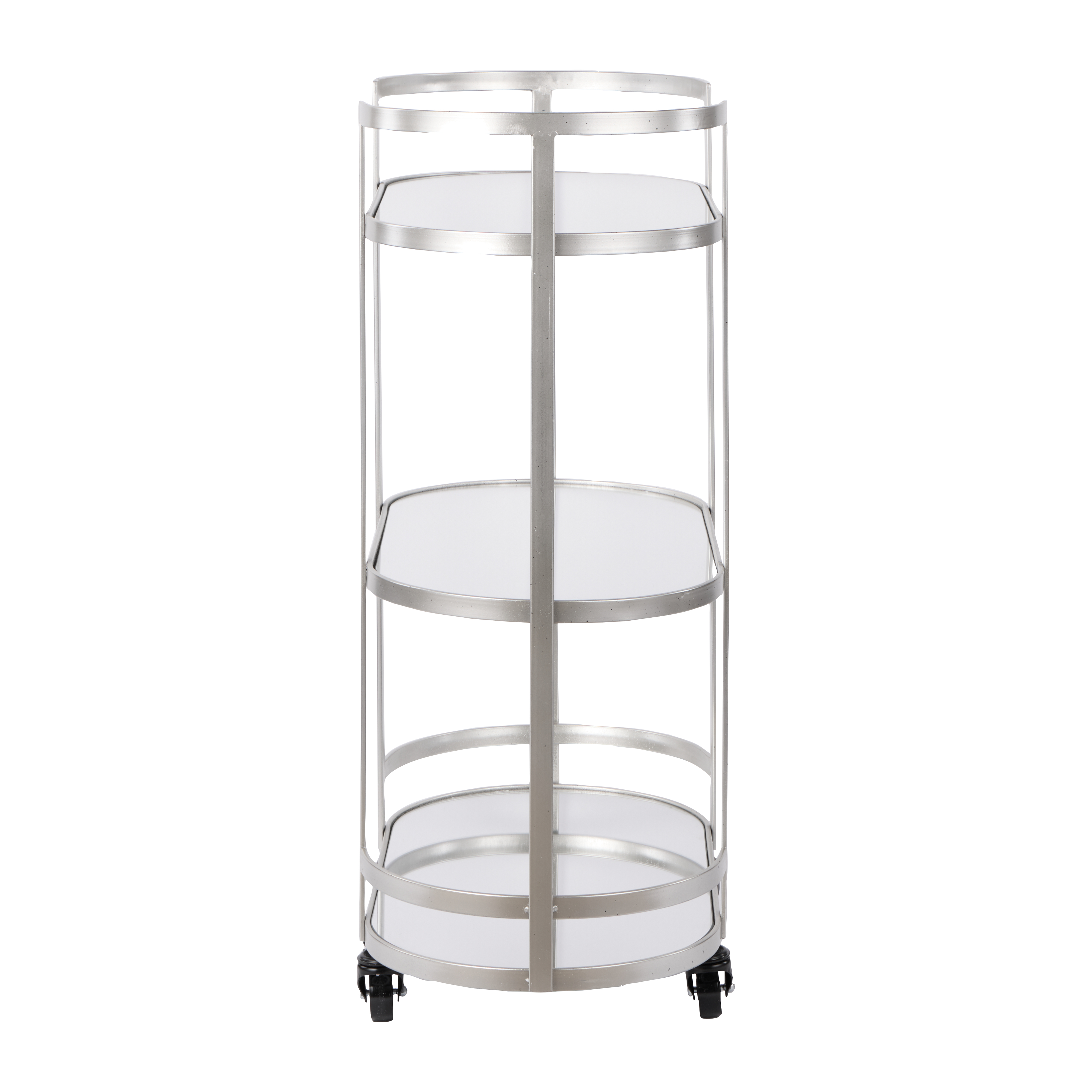 Amalfi Arden Bar Cart Kitchen Wine Alcohol Serving Drinks Trolley Antique Silver - Picture 3 of 6